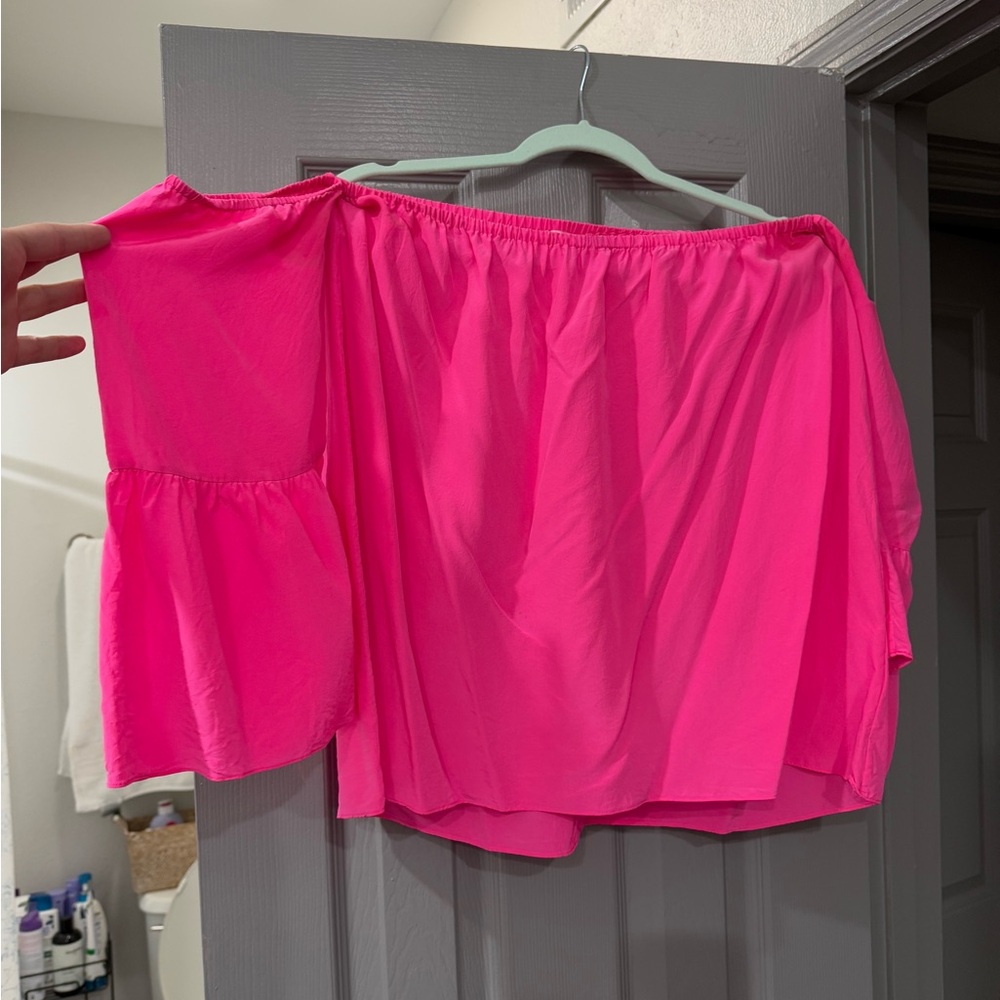 Lily Pulitzer Pink Off The Shoulder Top